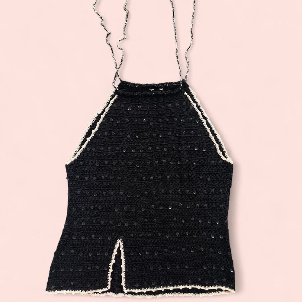 Vintage Y2K knitted top with sequin detailing